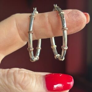 Calvin Klein Two-Tone Hoop Earrings